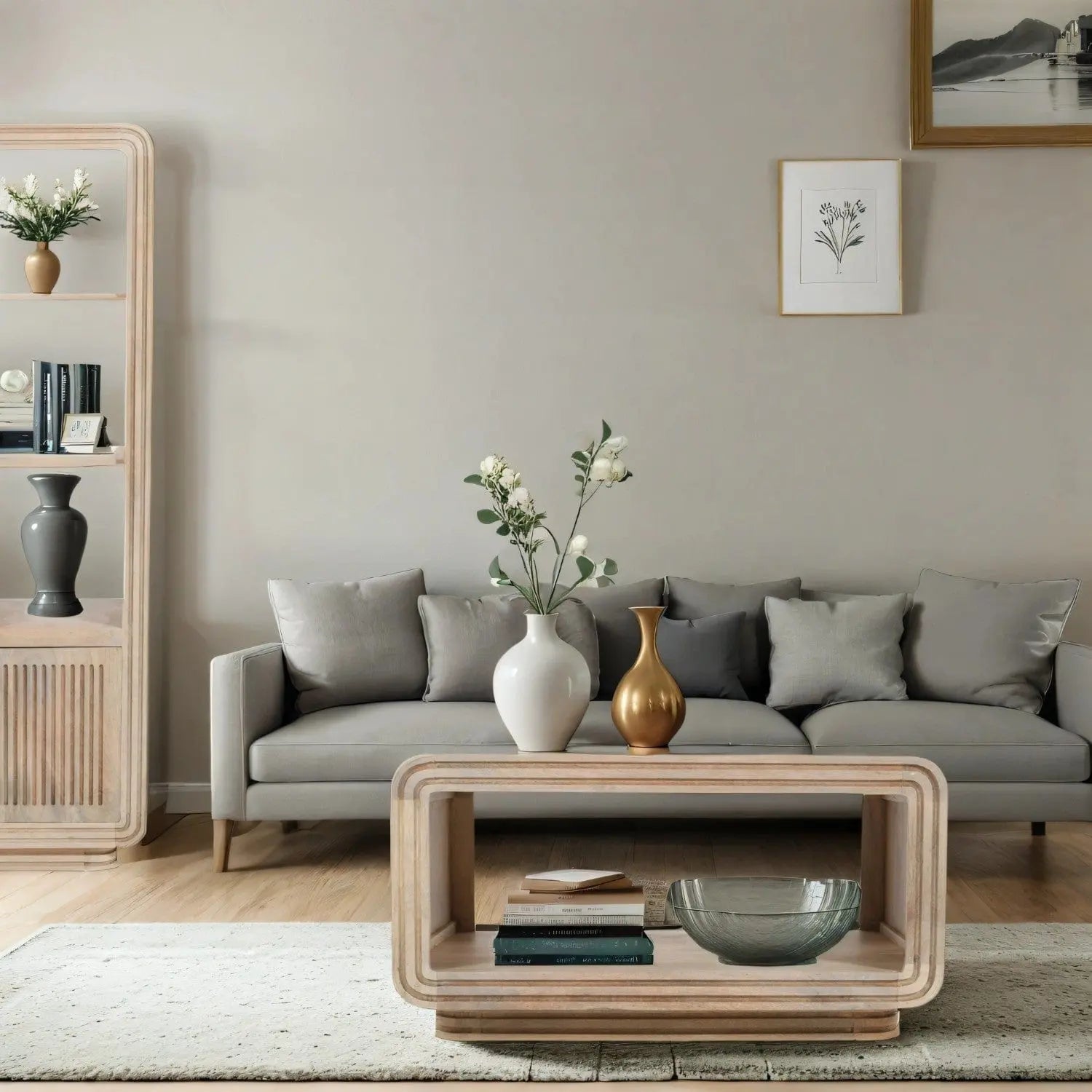 Prehen Light Wooden Rectangular Coffee Table