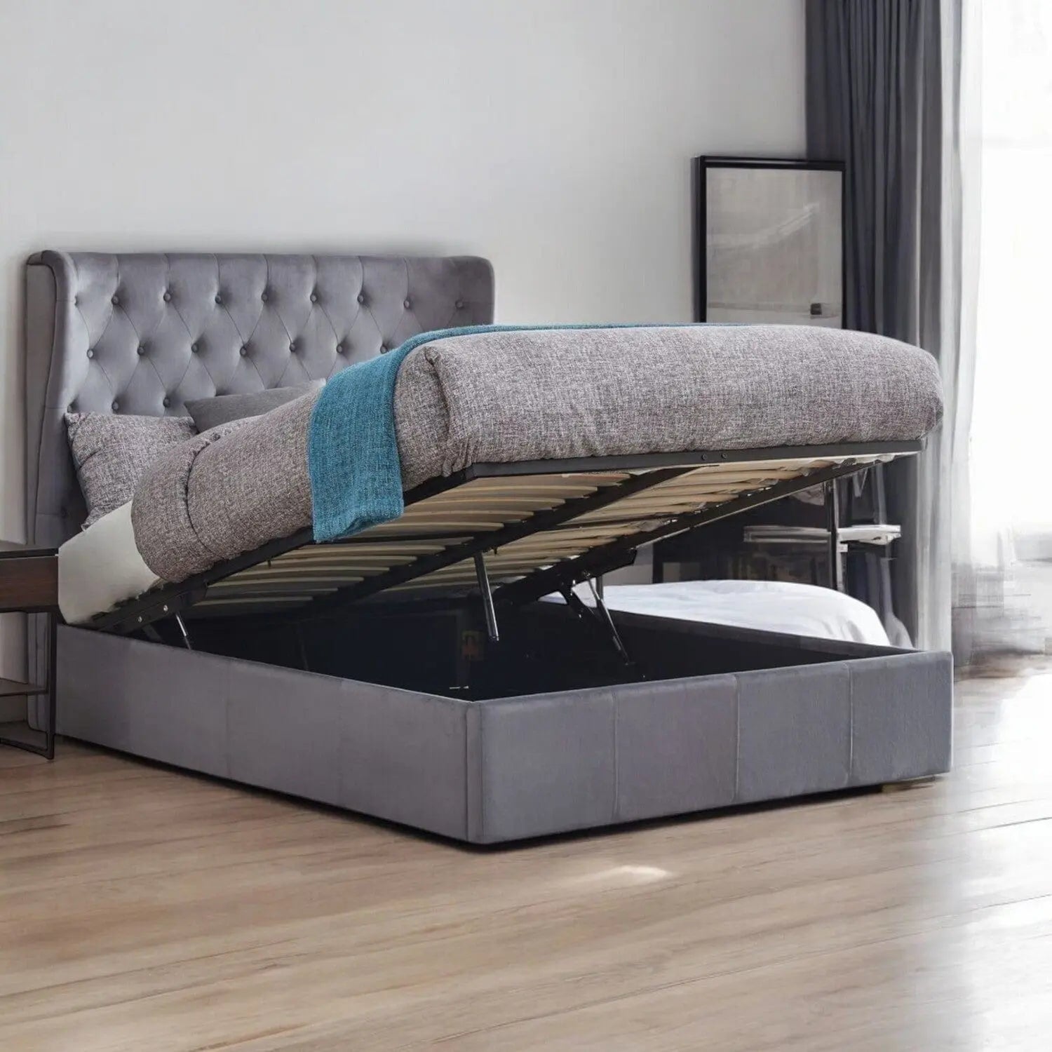 Warford Upholstered Ottoman Storage Bed