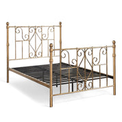 Belgravia Antique Brass Effect Victorian Metal Bed Frame - 