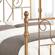 Belgravia Antique Brass Effect Victorian Metal Bed Frame - 