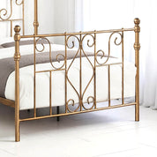 Belgravia Antique Brass Effect Victorian Metal Bed Frame - 