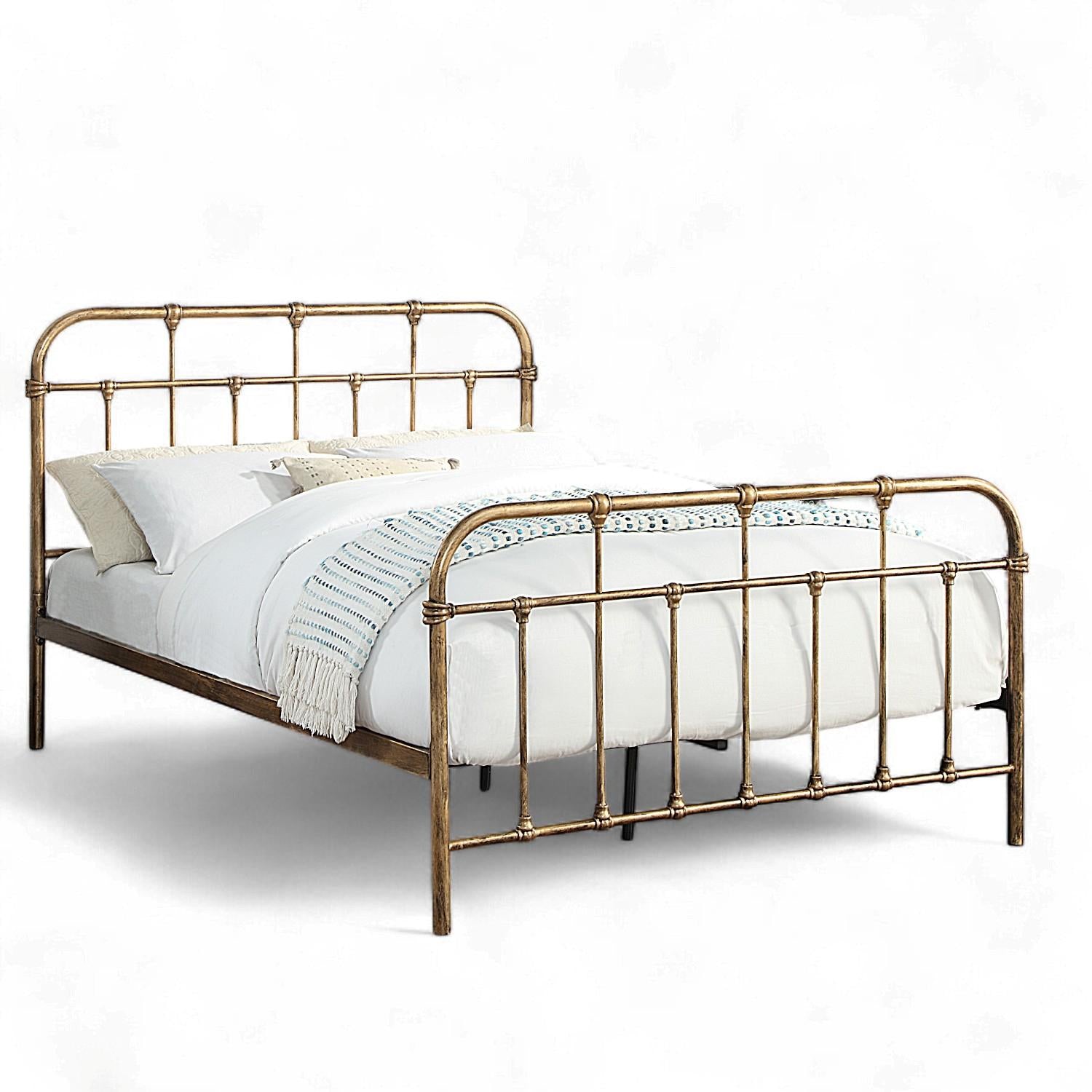 Camden Victorian Hospital Style Metal Bed Frame - 