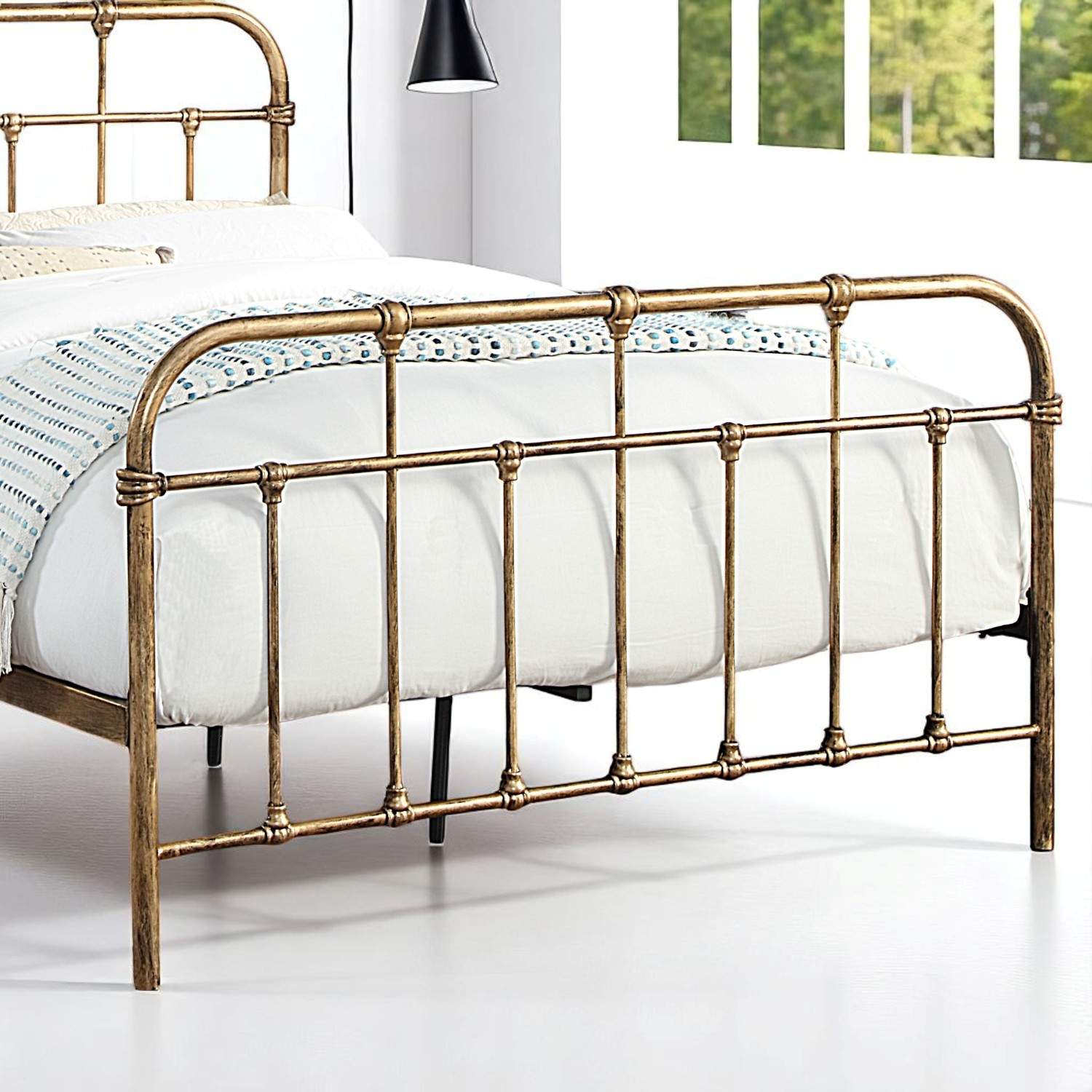 Camden Victorian Hospital Style Metal Bed Frame - 