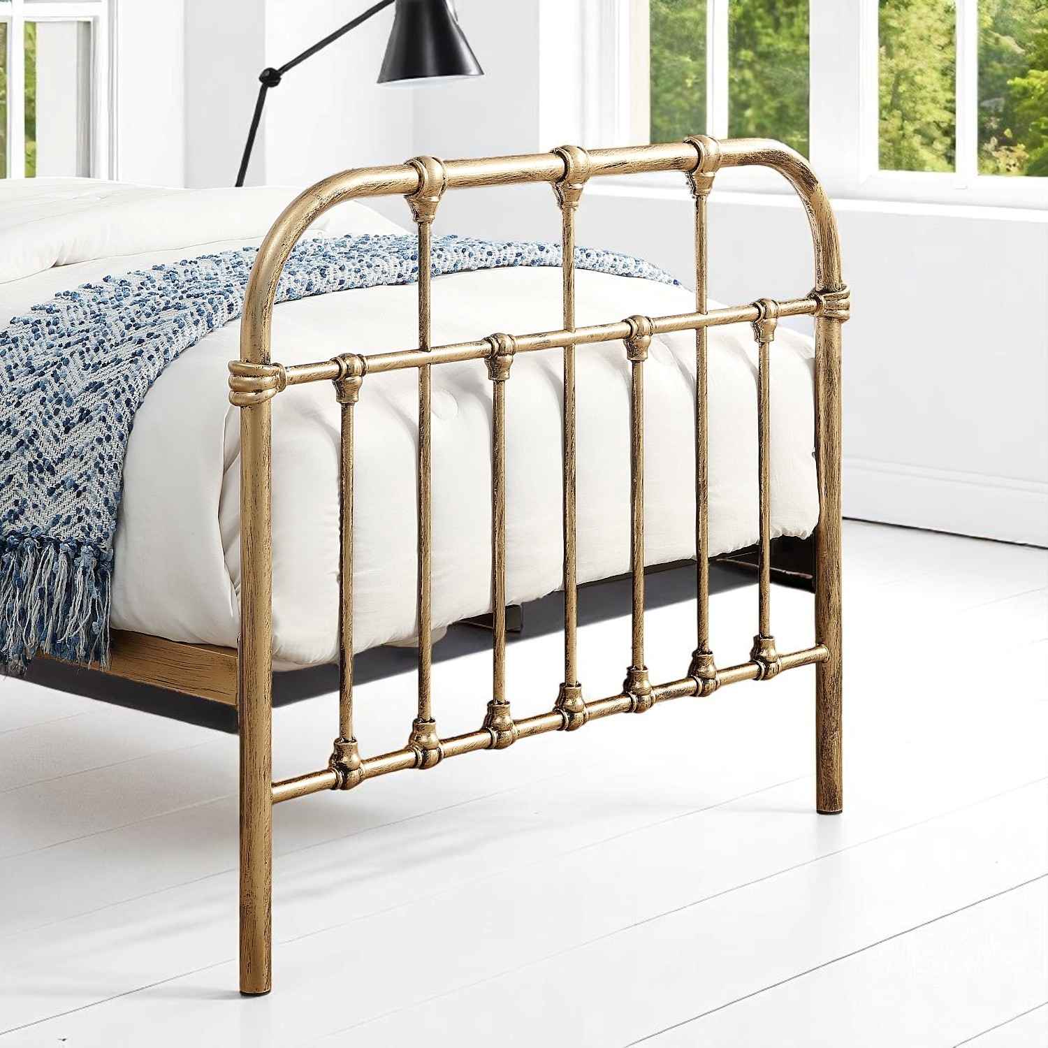 Camden Victorian Hospital Style Metal Bed Frame - 
