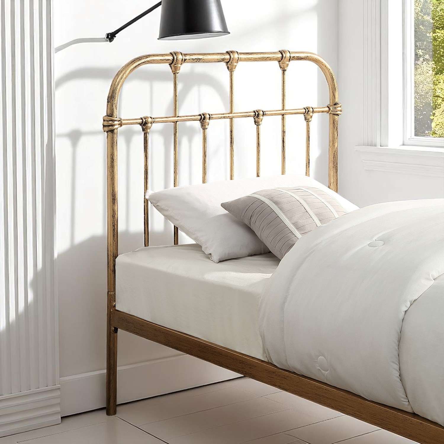 Camden Victorian Hospital Style Metal Bed Frame - 