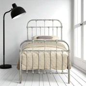 Camden Victorian Hospital Single Metal Bed with Guest Trundle - 