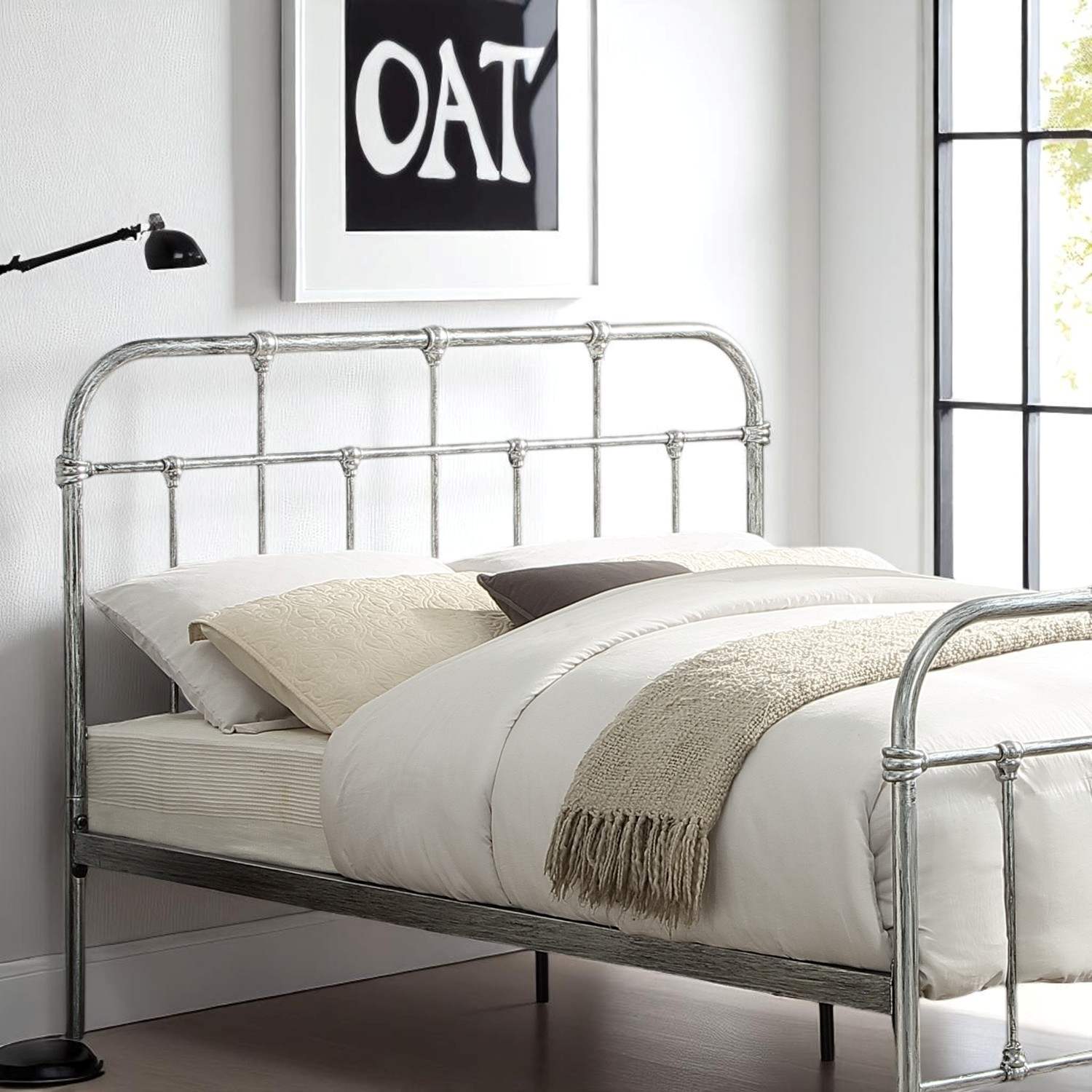 Camden Victorian Hospital Style Metal Bed Frame - 