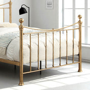 Hampstead Antique Brass Effect Traditional Metal Bed Frame - 