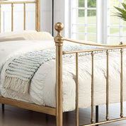 Hampstead Antique Brass Effect Traditional Metal Bed Frame - 