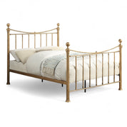 Hampstead Antique Brass Effect Traditional Metal Bed Frame - 