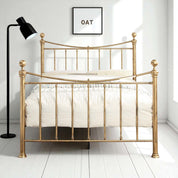 Hampstead Antique Brass Effect Traditional Metal Bed Frame - 