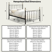 Hampstead Traditional Metal Bed Frame 