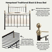 Hampstead Traditional Metal Bed Frame 