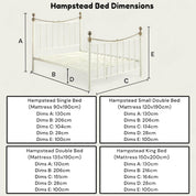 Hampstead Traditional Metal Bed Frame 