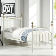 Hampstead Traditional Single Metal Bed Frame with Guest Trundle - 