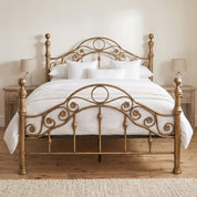 Kensington Antique Brass Effect French Style Metal Bed Frame