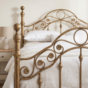 Kensington Antique Brass Effect French Style Metal Bed Frame