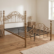 Kensington Antique Brass Effect French Style Metal Bed Frame