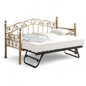 Mayfair Antique Brass Effect Metal Day Bed With Trundle