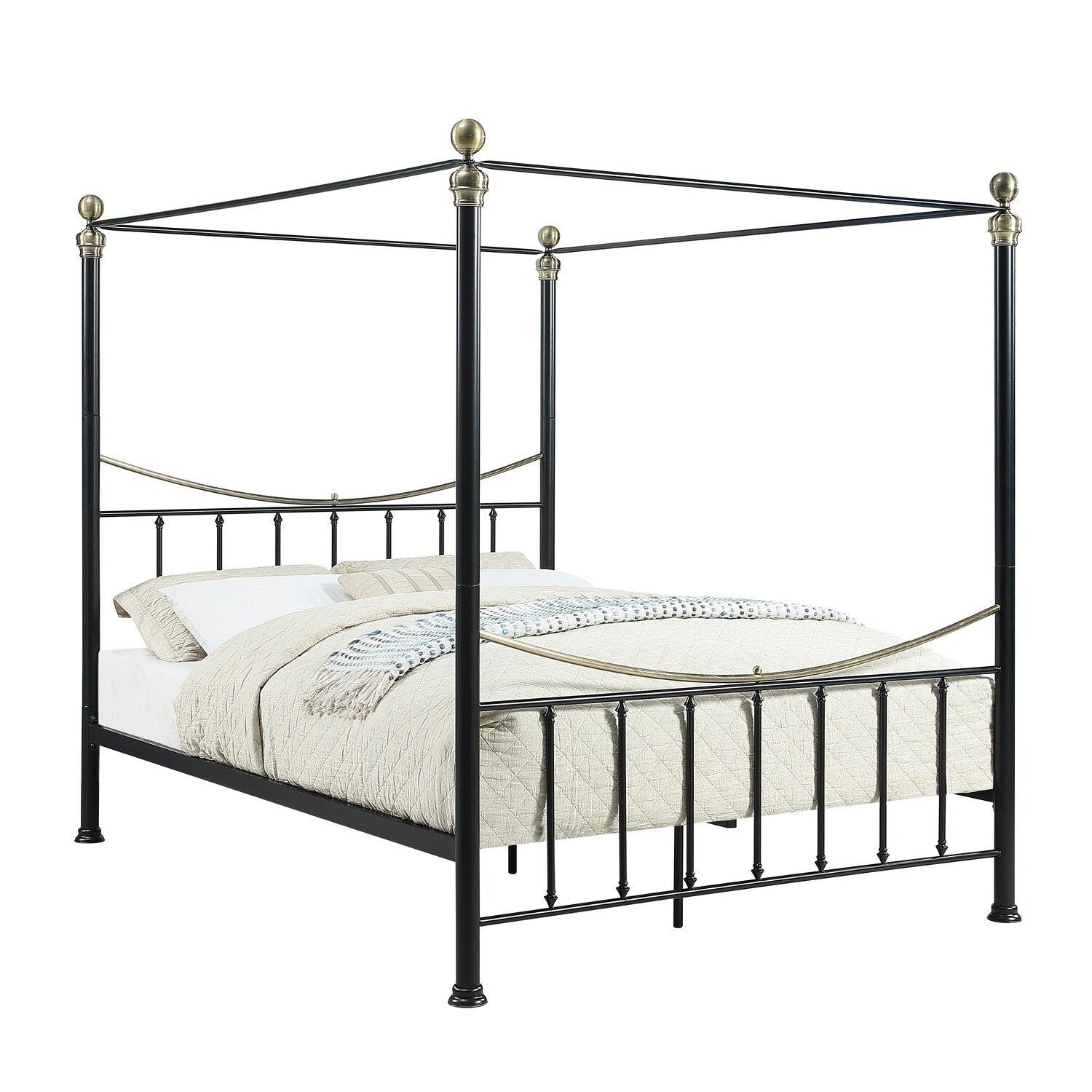 Marylebone Traditional Four Poster Metal Bed Frame