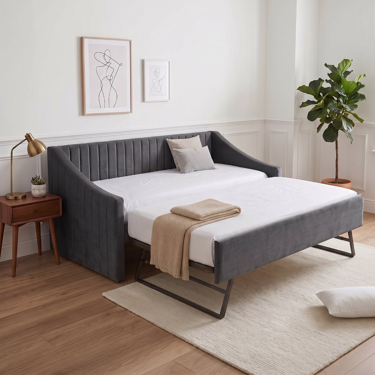 Neston Upholstered Day Bed with Guest Trundle