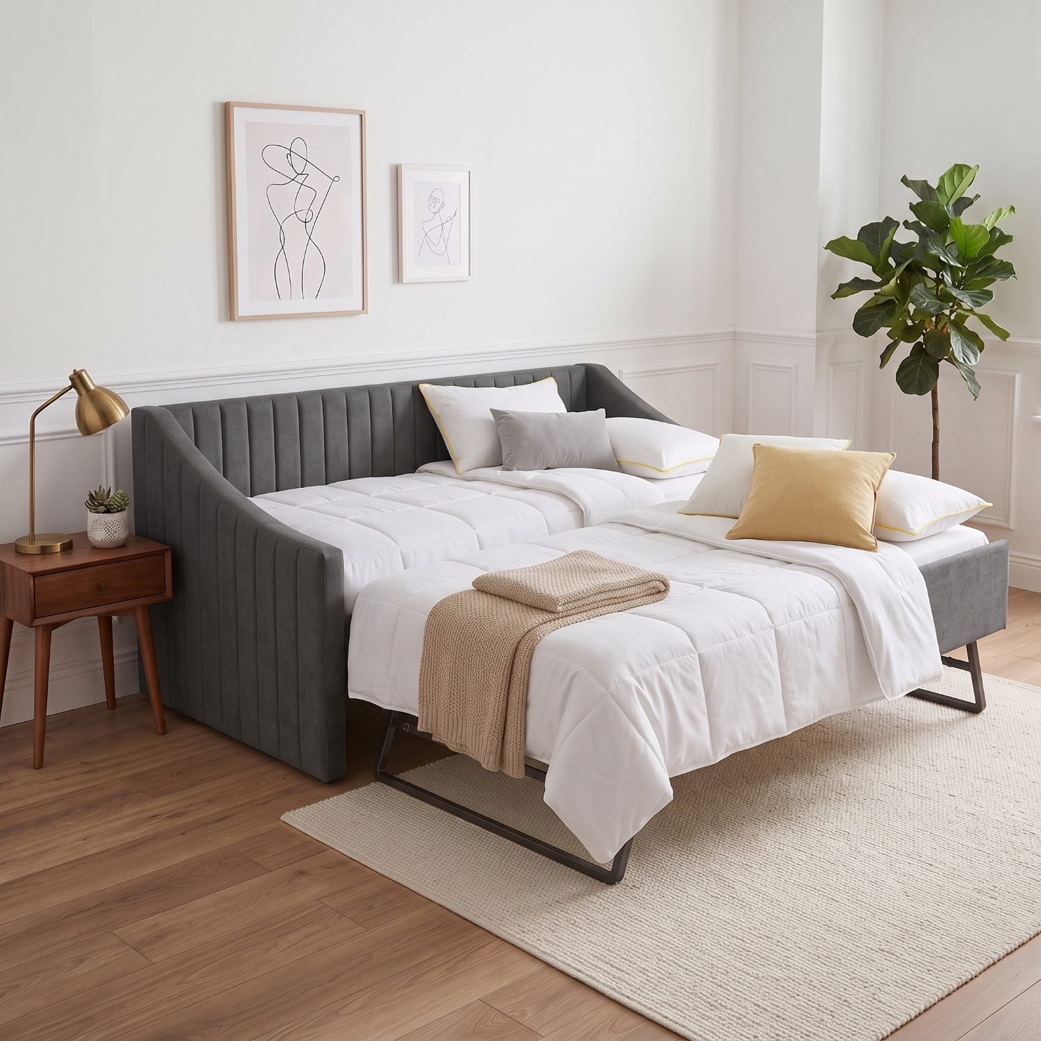 Neston Upholstered Day Bed with Guest Trundle