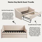 Neston Upholstered Day Bed with Guest Trundle