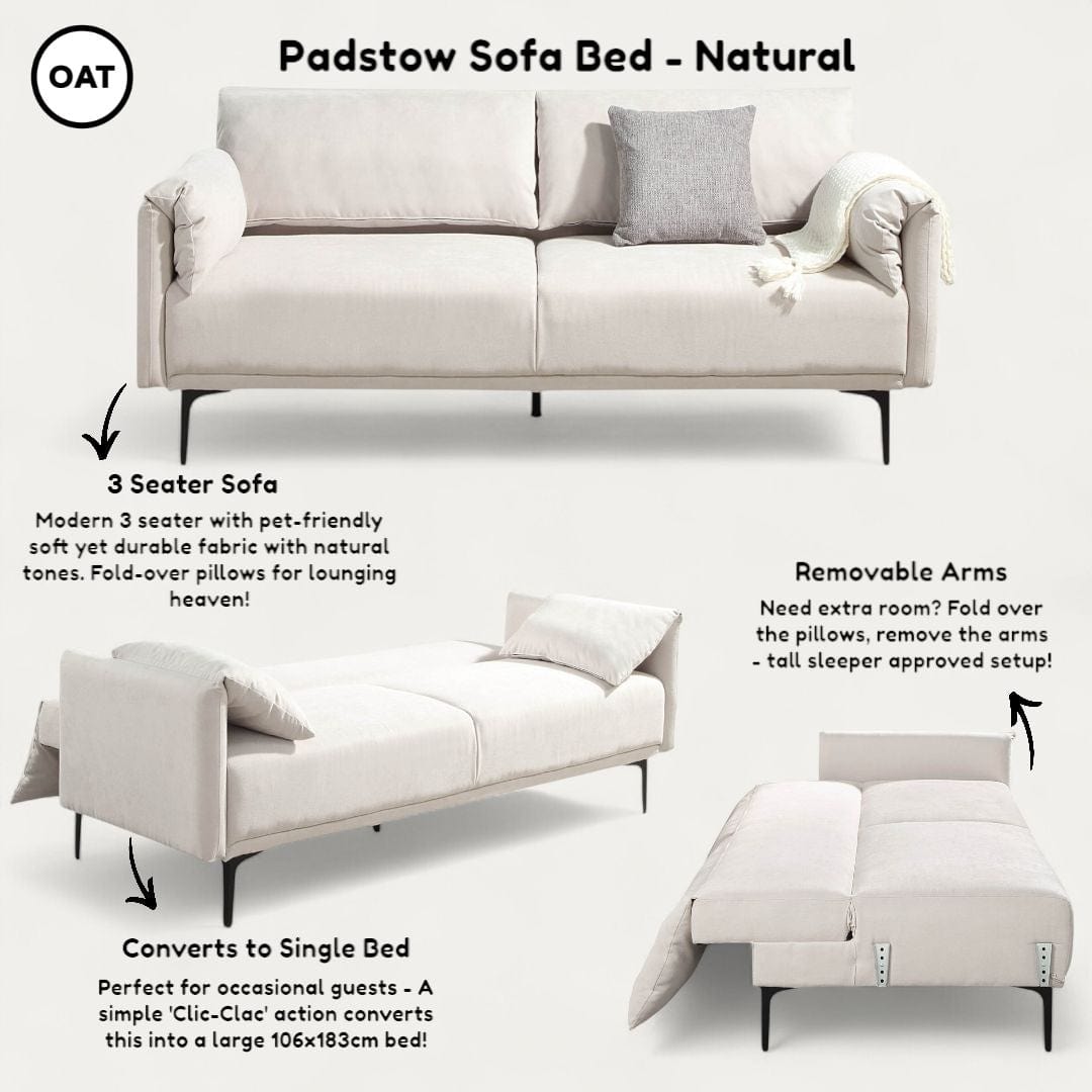 Padstow Upholstered Sofa Bed 