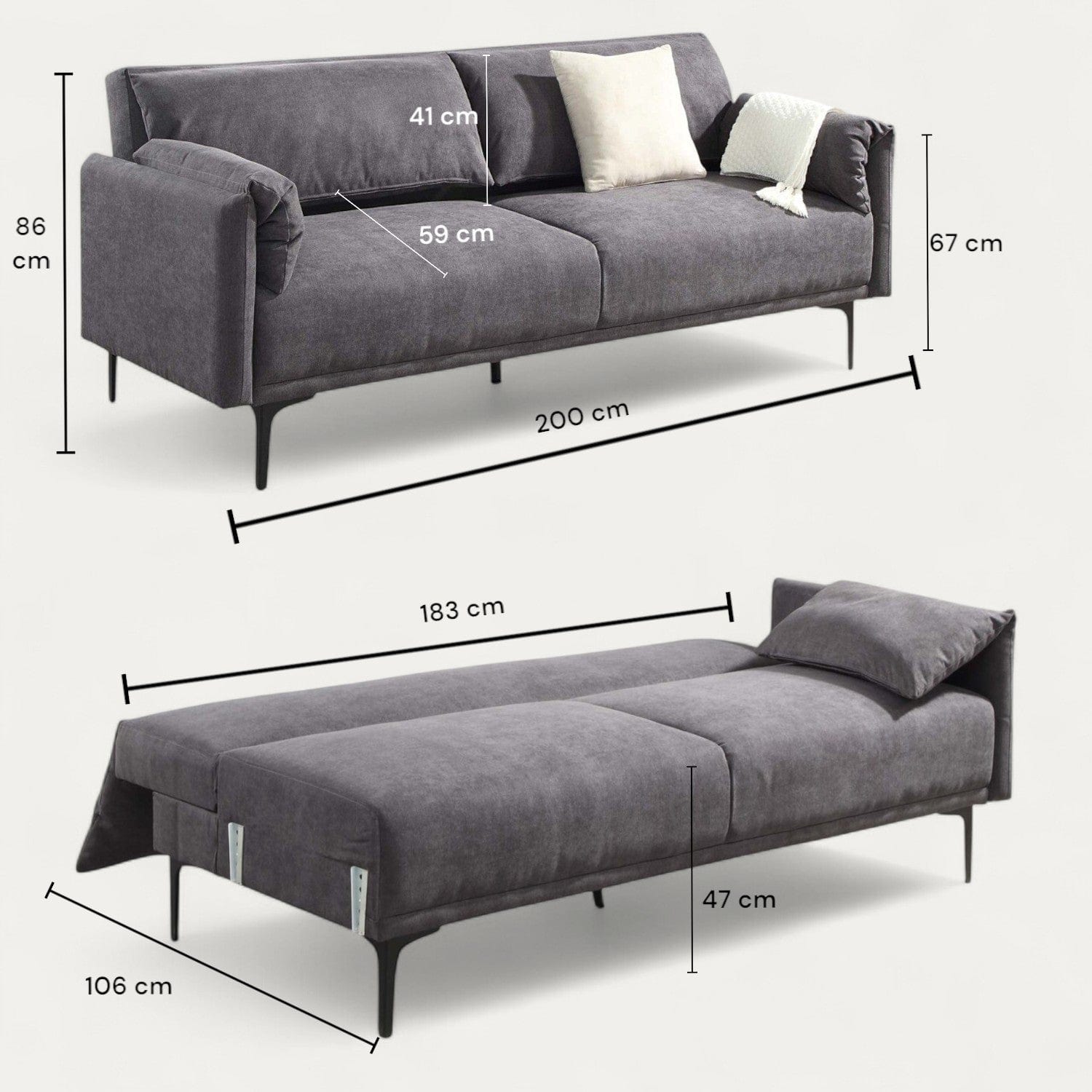 Hayle Upholstered Sofa Bed 
