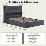 Prestbury Upholstered Ottoman Storage Bed 