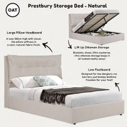 Prestbury Upholstered Ottoman Storage Bed 