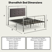 Shoreditch Industrial Scaffold Metal Bed Frame 