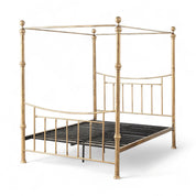 Westminster Antique Brass Effect Traditional 4 Poster Metal Bed Frame 