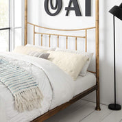 Westminster Antique Brass Effect Traditional 4 Poster Metal Bed Frame 
