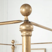 Westminster Antique Brass Effect Traditional 4 Poster Metal Bed Frame 