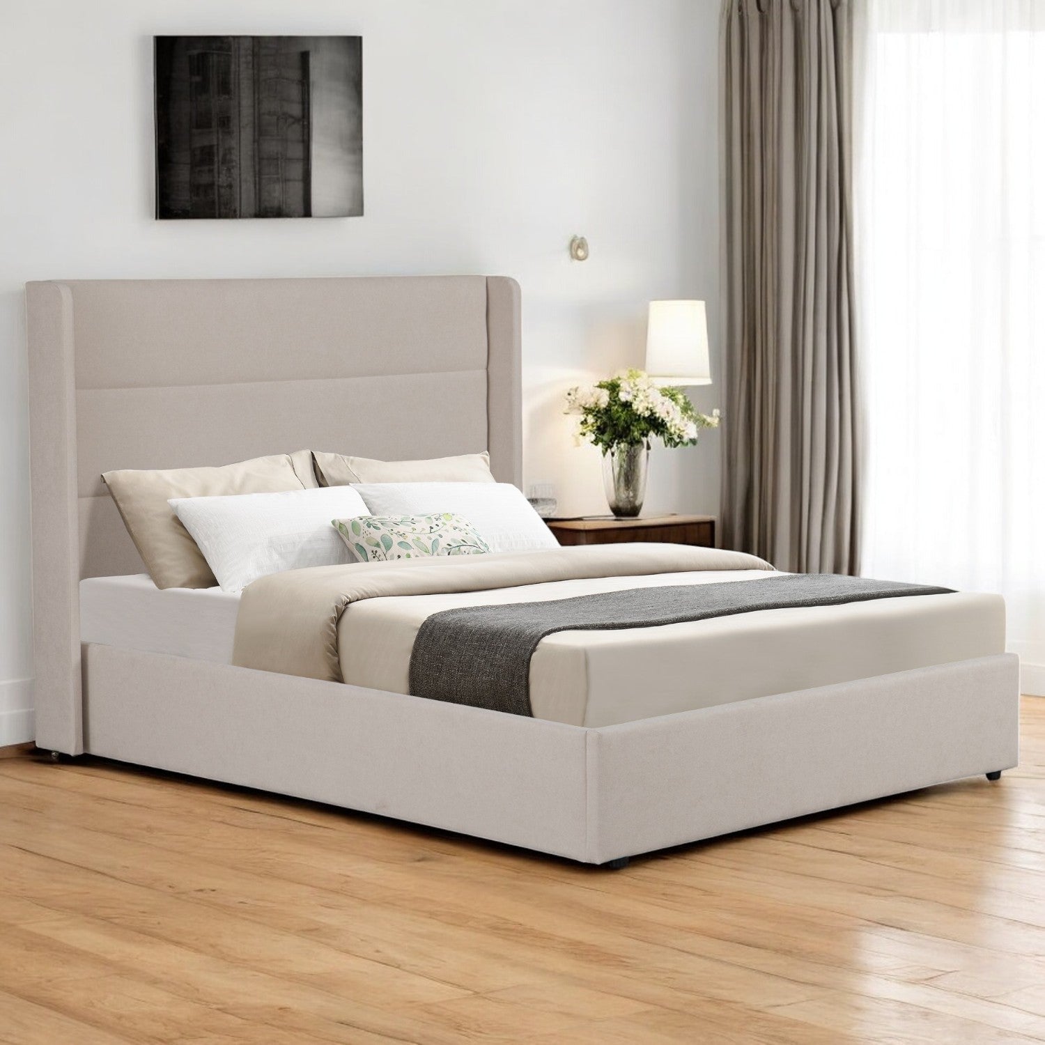 Wilmslow Upholstered Winged Ottoman Storage Bed