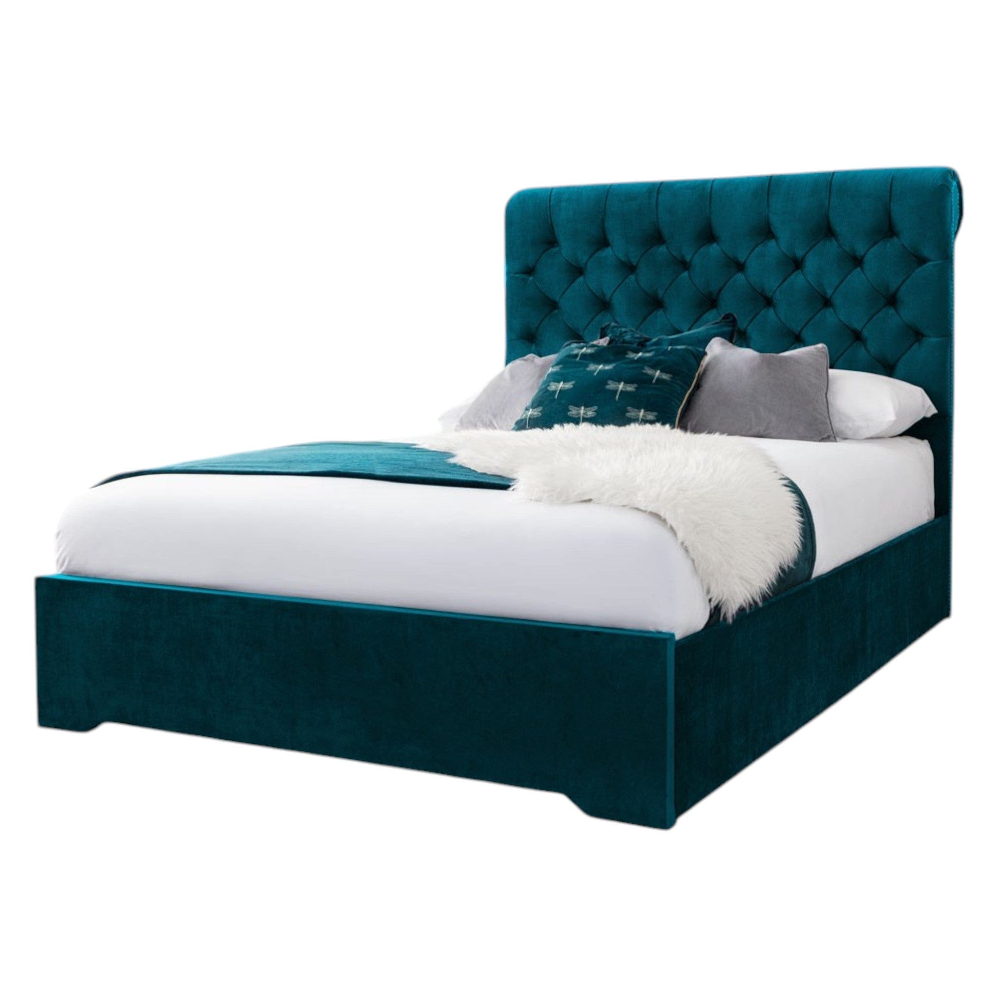 Abersoch Chesterfield Sleigh Upholstered Bed Frame