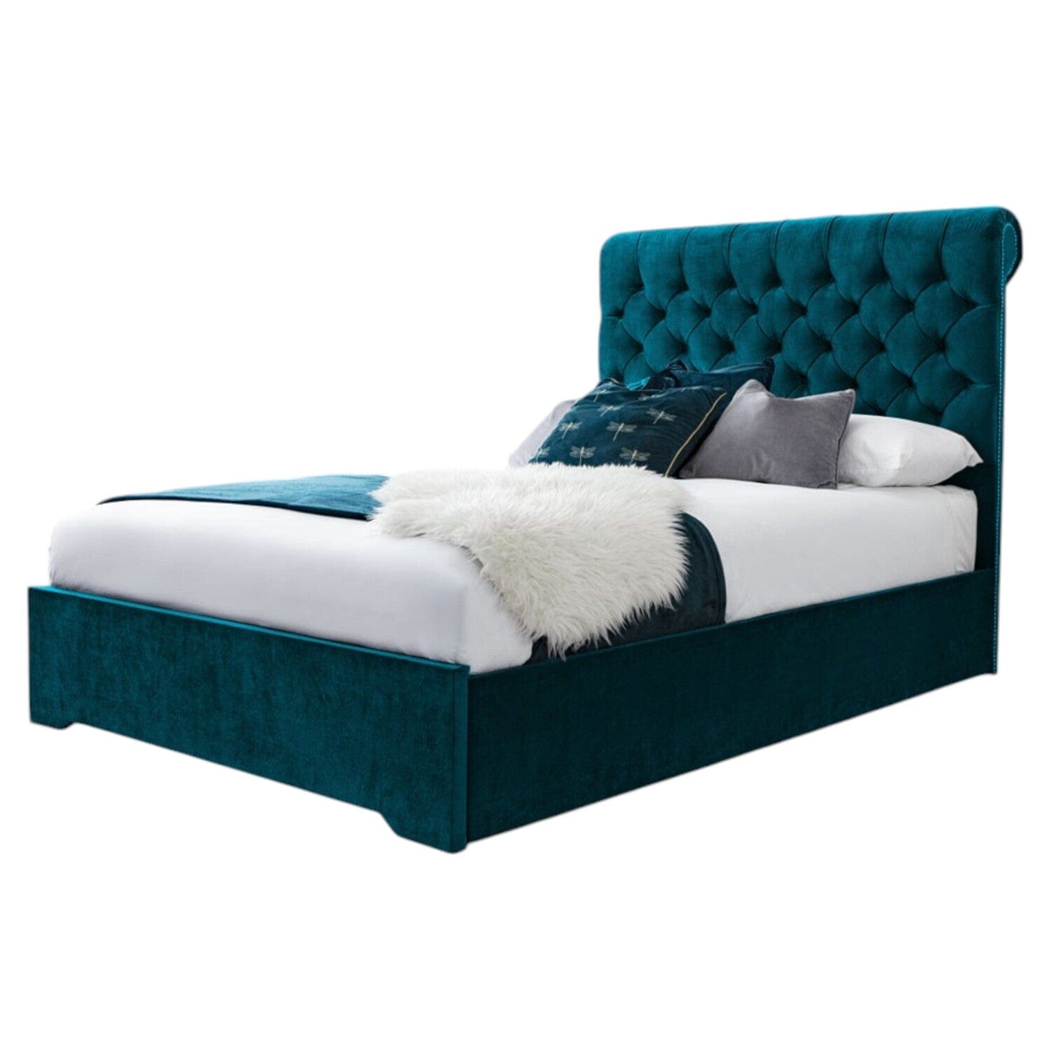 Abersoch Chesterfield Sleigh Upholstered Bed Frame