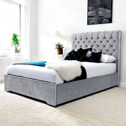 Abersoch Chesterfield Sleigh Upholstered Bed Frame
