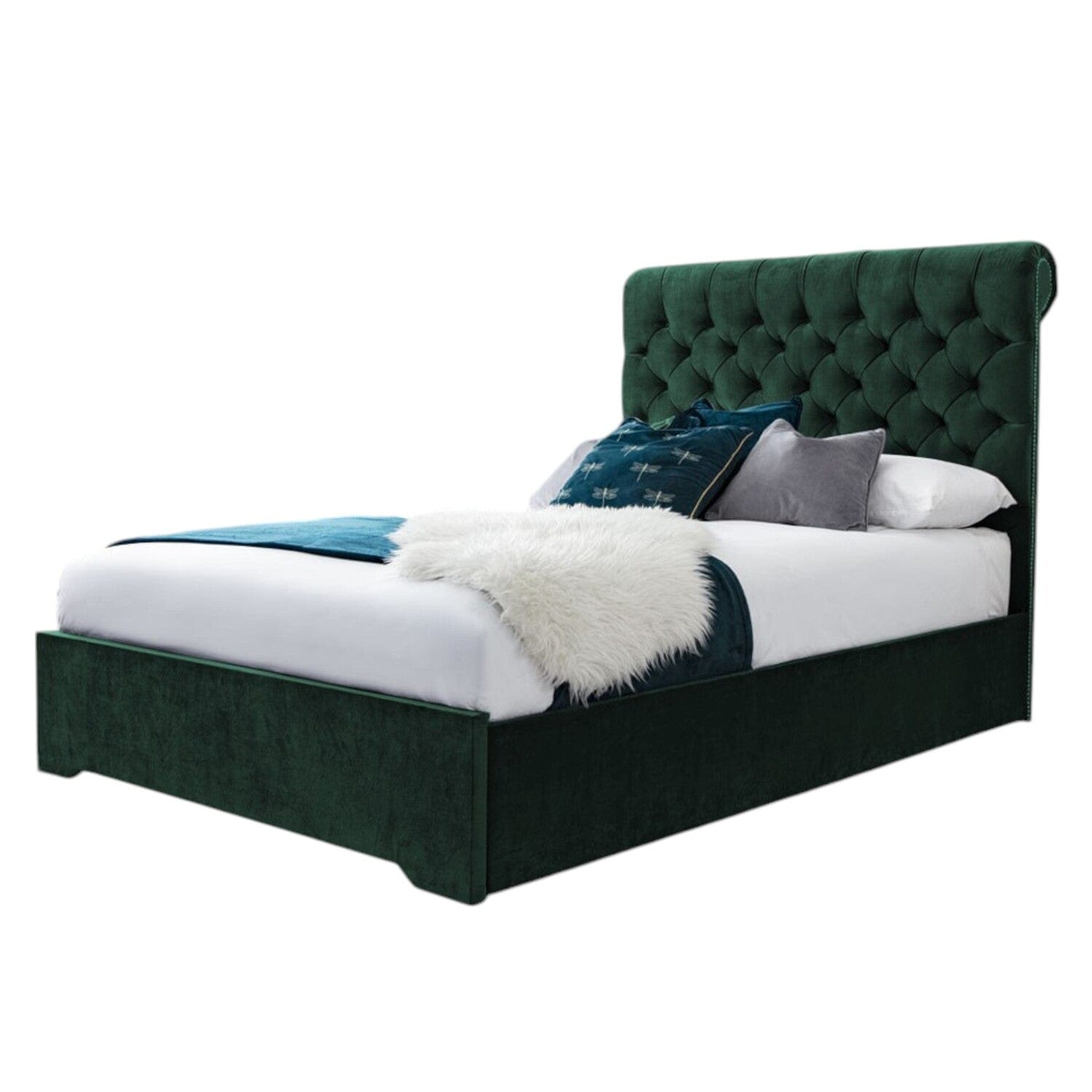 Abersoch Chesterfield Sleigh Upholstered Bed Frame