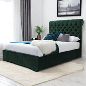 Abersoch Chesterfield Sleigh Upholstered Bed Frame
