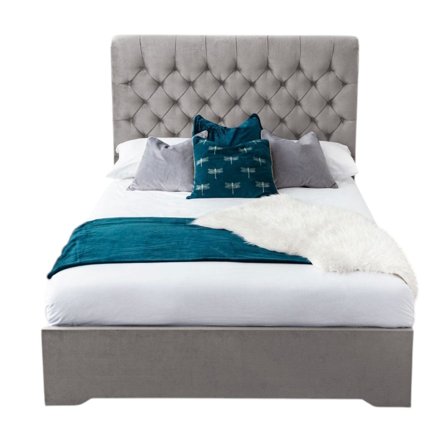 Abersoch Chesterfield Sleigh Upholstered Bed Frame