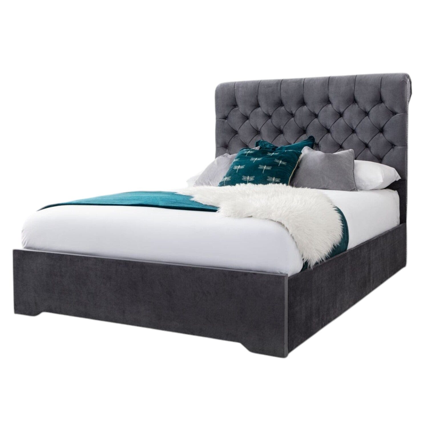 Abersoch Chesterfield Sleigh Upholstered Bed Frame