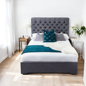 Abersoch Chesterfield Sleigh Upholstered Bed Frame