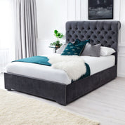 Abersoch Chesterfield Sleigh Upholstered Bed Frame