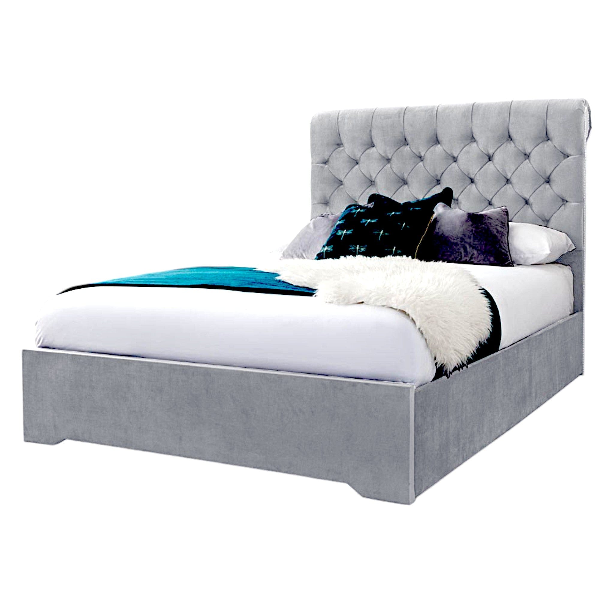 Abersoch Chesterfield Sleigh Upholstered Bed Frame
