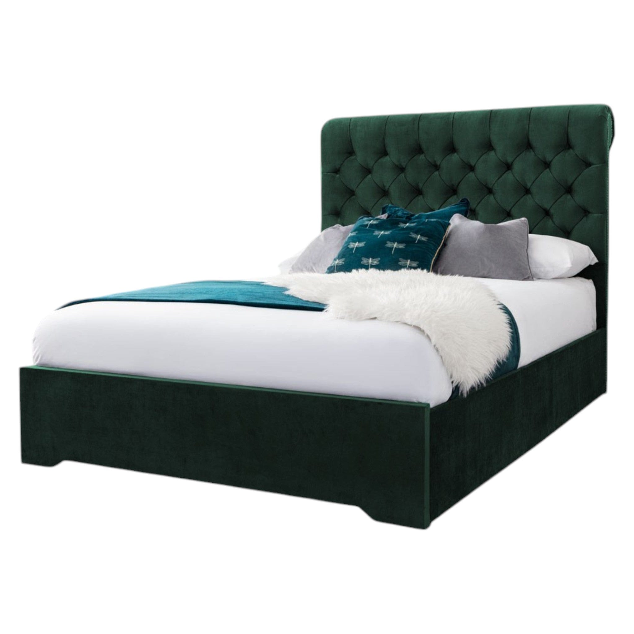 Abersoch Chesterfield Sleigh Upholstered Bed Frame