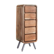 Adare Tall Wooden Chest of 5 Drawers - OAT Home