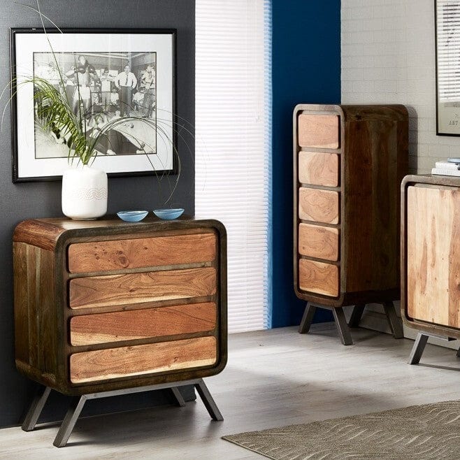 Adare Wide Wooden Chest of 4 Drawers