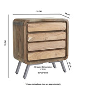 Adare Wide Wooden Chest of 4 Drawers - OAT Home